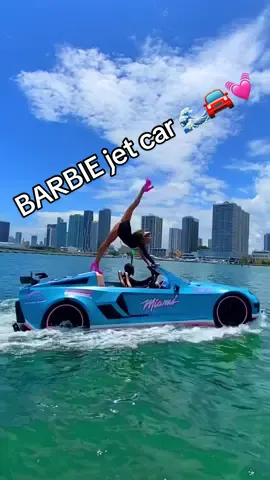 💓 BARBIE  jet car 🌊 🚗 💧 Only in MIAMI 🌴🤣 As a underwater dancer  I finally found my dream 💭 car 🚙 to move around in South Florida 🤣  P.S great way to skip ⏭️ traffic 🚙🚗🚙 😜  #barbie #jetcar #miami #miamibeach #barbiethemovie #luxurycar #barbiegirl 
