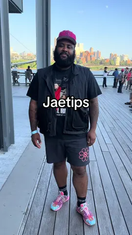 @Jaetips   Hat: #jaetips  Vest: #acg  Tee: #wwfwrestling  Shorts: Jae Tips   Shoes: #jaetipssaucony  #saucony #nyc #soho #pier17 #amazonmusic #fyp #fitsfromthestreets 