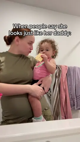 At least her daddy's cute🥹❤️ #babydaddy #husbandwife #momanddad #daddysgirl #momhumor #jokes #mixedbaby #momtok #momcontent 
