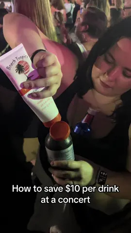 Its the beer in the shirt for me. #concert #nellyconcert #sneakingbooze #sneakalcohol #sunscreenflask 