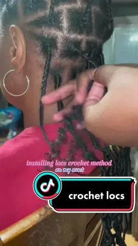 Using the crochet method to do locs on my aunt’s hair! This is a beginner friendly protective style that can be completed in a few hours! Im no hair professional, so feel free to leave any suggestions in the comments! I was only suppose to part & braid. Bri was suppose to add the locs, but when i seen her doing her hair i knew that wasnt happening today, so i finished it up! #blackgirltiktok #blackgirlhairstyles #crochetlocs ##fauxlocs#c#crochetlocstylel#locsl#locstutorialpr#protectivestylesr#protectivehairstylese#beginnerhairstylee#beginnerhairtutorialr#crochetlocstylesr#crochethairro#crochethairstyleso#crochetlocextensionso#crochetmethodlocso#crochetmethod