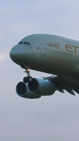 Etihad Airways Airbus A380-800 landing at Heathrow Airport🤩✈️🔥 . . . . #etihad #etihadairways #airways #airbus #airbusa380 #a380 #aviation #aviationdaily #aviationgeeks #avgeek #airplanelovers #airplane #airplanespotting #spotter #planespotters #spotting #flying #landing #airport #cabincrew #pilot 
