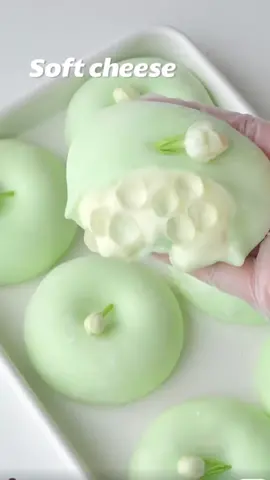 Peppermint melon soft cheese,soft waxy drawing ice clod.#douyin #Cake #Food #美食教程 #抖音美食制作人 
