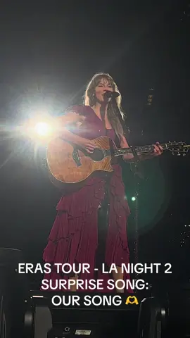 Our Song 💖 didnt record the whole thing because @Taylor Swift was right in front of me and i wanted to take the memory in 😭 ugh shes so amazing! #erastour #taylorswift #sofistadium #surprisesong #erastourla #oursong 