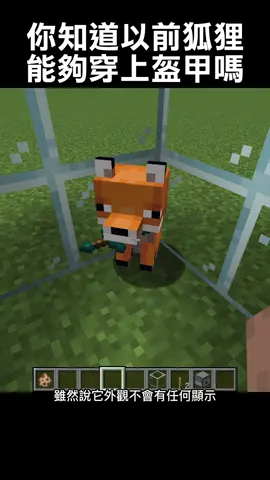 你知道以前的狐狸能穿盔甲嗎？#Minecraft #我的世界