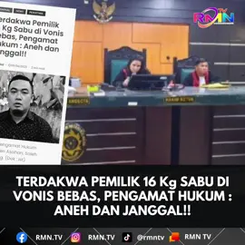 Putusan majelis hakim Pengadilan Negeri (Kisaran) yang memberikan vonis bebas terdakwa pemilik 16 Kg sabu menuai kontroversi. “Aneh dan janggal kita melihatnya. Sebab dari kasus dua terdakwa lainnya divonis 15 tahun penjara, dan saat banding naik 20 tahun. Sedangkan ini langsung vonis bebas, jauh dari konsep berkeadilan ini namanya,” ujar Pengamat Hukum di Asahan, Soleh Marpaung. Berita lengkap : www.asahan.tv 📌 Kisaran #RMNTVNews #VonisBebasTerdakwaNarkoba #PNKisaran #hukum 