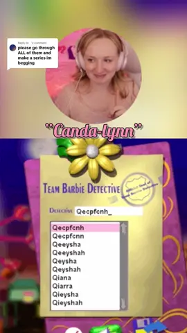 Replying to @⠀ all of them may take the rest of my days but here’s another one! Barbie Detective name selection part 3 #barbie #barbiegame #early2000s 