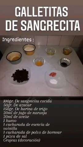 Galletas de sangrecita 🍪😋 #sangrecita  #hierro  #anemia  #combatiendolaanemia 