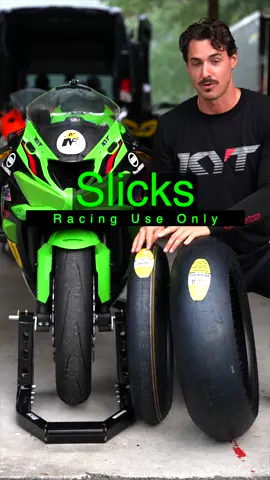 Slicks versus regular tires #motorcycle