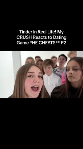Tinder in Real Life! My CRUSH Reacts to Dating Game *HE CHEATS** P2