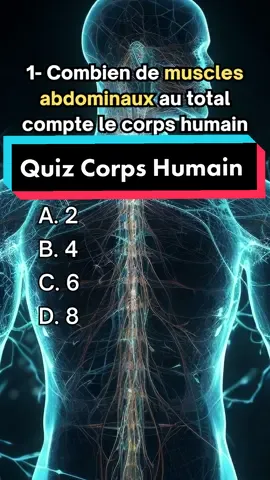 Relève le défi en répondant au quiz Corps Humain #quizcorpshumains #quizfrancais #quiztiktok #quiz #apprendresurtiktok #tiktokfrance #test #question  #cultureg #apprendre #tiktokacademie #culturegenerale 