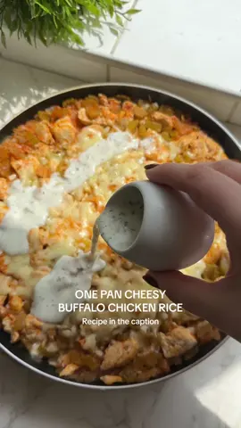 ✨ One Pan Cheesy Buffalo Chicken Rice ✨ I haven’t made a one pan rice recipe in ages and I don’t know why, because they are SO good 😍 I think this Buffalo chicken version is one of my all time faves too 😮‍💨  It’s full of flavour, perfect for meal prep and its packed full of protein - it’s super budget friendly too 🫶🏼 📌 SAVE SAVE SAVE to give it a go ♥️   📍 Makes 3 portions (easily doubled) 📍 411 Calories & 55.4g Protein per serving (excluding the toppings)    ✨500g Chicken Breast, diced  ✨1 Onion, finely diced ✨A few sticks of Celery, finely sliced ✨ 1 tbsp Garlic Granules ✨250g Basmati Rice, uncooked  ✨600ml hot Chicken Stock  ✨ 100ml @Frank’s RedHot UK Buffalo Sauce (this makes it fairly spicy so feel free to use less) ✨60g reduced fat Cheddar, grated ✨Optional (but HIGHLY recommended) - Low Fat Ranch Dressing & chopped Spring Onions, to serve    - To start spray a pan well with some cooking spray, add in your onions and celery and fry for about five minutes over a medium to high heat until softened; next add in your garlic granules, along with a good pinch of salt, and cook for another few minutes. - Once the vegetables have softened add in your chicken, fry for a few minutes or until browned around the edges.  - Next add in your uncooked rice, stir to coat with the flavours in the pan before pouring over your hot chicken stock and buffalo sauce; bring to a boil then reduce the heat, pop on a lid and allow to simmer for 20 minutes or until the rice is tender, adding a little more liquid if needed. - Once the rice is cooked, turn the heat under the pan off and sprinkle over your cheddar; pop the lid back on top and leave for a few minutes to allow the cheese to melt.  And that is literally it! Top with the any toppings if you fancy,  then dive straight in - or pop in the fridge for up to 3 days ♥️   #EasyRecipes #buffalochicken #onepandinner #onepanmeal  #comfortfood #onepanrice #recipeideas  #DinnerIdeas #Foodie #foodblog #foodreels #foodblogger #highprotein #caloriedeficit #recipes #lowcalorierecipes #caloriecounting