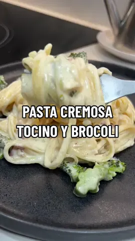pasta cremosa de tocino y brocoli 😋 me encantoooo #chefquintanilla #pasta #cremosa 