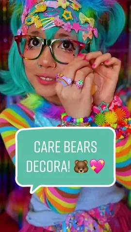Who is your favorite Care Bear? 🐻💖 #decorafashion #harajukufashion #jfashion #altfashion #grwm #neoデコラ会 #原宿系 #decorakei #irregularchoice 