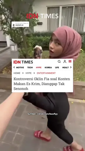 Kontroversi Oklin Fia soal Konten Makan Es Krim, Dianggap Tak Senonoh . Selebgram bernama Oklin Fia baru-baru ini ramai mendapat hujatan. Sosoknya jadi sorotan, karena membuat konten makan es krim dengan cara yang tak senonoh. #idntimes #idntimeshype #idntaiment #tiktoktainment #tiktokberita #oklinfia #viral 