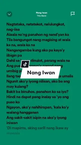 :<< #nangiwan #thisband #favorite #tiktok #song #khrystelyrics #fypシ゚viral #spotify #foryou #sadsongs 