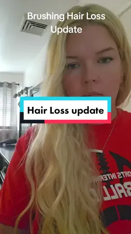 Hair loss series, dry brushing hair loss update about 3 weeks since previous video #hair #telogeneffluvium #mounjaro #mounjarohairloss #weightloss #weightlosssideeffects #hairloss #fyp #fypシ 