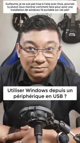 Comment utiliser windows depuis un périphérique en USB ?@Guillaume N. #flashboot #windows #live #usb 