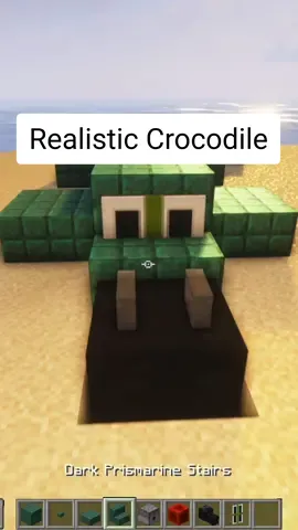 How to build a realistic Crocodile in Minecraft 🤩🐊 // #Minecraft #minecrafttutorial #tutorial #mcpe #minecraftbuilding #minecraftmemeshacks #minecraftbuildingideas 
