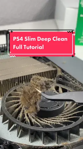 Full PS4 Slim deep clean tutorial.  #satisfying #cleaning #deepclean #CleanTok