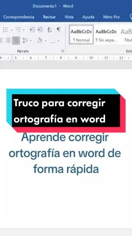 Corrige ortografía en Word de forma rápida  #word #microsoft #estudiantes #studyhacks #studytok #universidad #colegio 