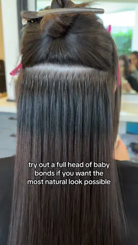 Why I love baby bonds 🐣 If you want THE most natural extension look this is for you! #babybonds #ktipextensions #onlybonds #keratinbonds #lineonehair 