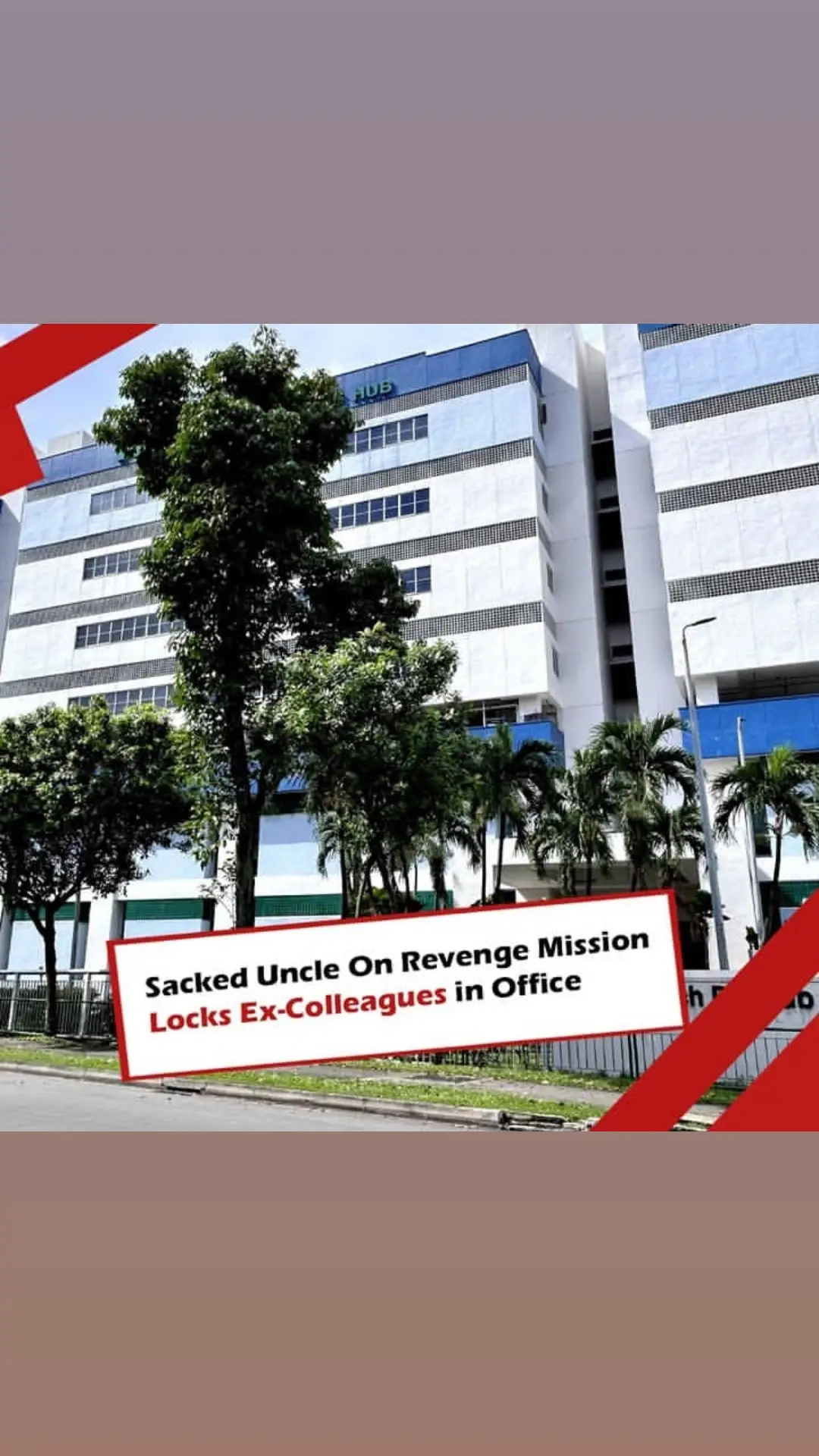 A 52-year-old uncle who got sacked went on a revenge mission and to his horror discovered that he had locked his ex-colleagues in office. Vict Lim Siong Hock, a driver and logistics assistant at an electronics company located at Pantech Business Hub, was fired on 30 Aug last year before he completed his probation. Angry at getting sacked, he bought a padlock from a hardware shop and locked door to his former workplace on 1 Sept 2022 at around 2.20pm. Lim thought that his ex-colleagues were on lunch break at that time. However, 9 of his ex-colleagues were in office as the company had staggered lunch break times. They discovered that they were locked in when one ex-colleague wanted to use the toilet but could not open the office door. The company owner engaged a locksmith to remove the padlock later that day and lodged a police report. Lim was arrested after CCTV footage caught him in action. He was fined S$4000 yesterday by the court after being convicted for wrongful confinement. More: https://redwiretimes.com Follow us! https://facebook.com/redwiresg https://instagram.com/redwiresg #singapore #siaolang #siaolangsg #sgviral #tiktoksg 