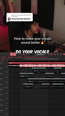 Replying to @user9786598756555 how to make your vocals sound better 🔥 #flstudio #vocalpreset #producertok 