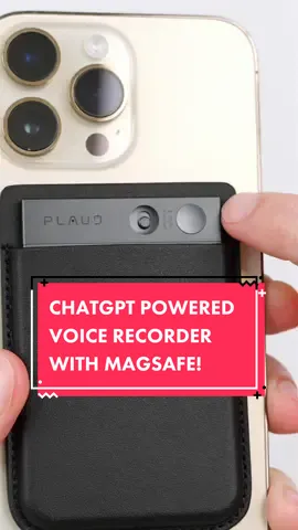 This is the Plaud Note. It’s the world’s first AI voice recorder powered by chat GPT! With its ultra thin aluminum alloy design, you can easily record meetings, iPhone calls and voice memos. Plus, you get 64GB of storage and access to Plaud ai services with a free trial!  #ai #voicerecording #plaudnote #aivoicerecorder #gpt #ultrathin #plaudai #plaud #freetrial #aluminum #voicerecorder #tiny #chatgpt #record #iphone14 #magsafe #voicememos #timestamp #summary #diaryentry #mindmap #joncasey