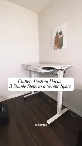 Clutter-Busting Hacks: 3 Simple Steps to a Serene Space 🫶🏼 1. One-In, One-Out Rule: For every new item you bring into your space, commit to removing an old item. This helps maintain a balance and prevents accumulation of clutter. 2. 15-Minute Daily Declutter: Set aside 15 minutes each day to focus on decluttering a specific area. Tackle small sections at a time, and over time, you'll see significant improvements. 3. Clear Surfaces Regularly: Keep surfaces like countertops, tables, and desks clear of unnecessary items. Designate a 