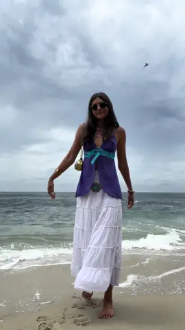Sometimes, you just gotta take a mental health day to twirl around at the beach and go swimming with some lil sharky bois 🤷🏽‍♀️ #fitcheck #OOTD #SummerFashion 