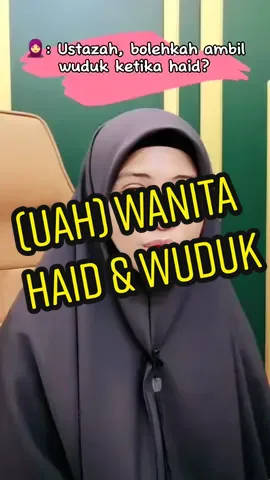 Soalan yang baik. Selalu tertanya² dan musykil pasal ni. Alhamdulillah rezeki dapat join live ustazah pagi ni🤲☺️ Seronok tgk ustazah layan staf²🥰 mmg idola terbaik 👍 Alhamdulillah 'ala kulli hal 🌹 #hukumwudukbagiwanitasedanghaid  #wuduk #ustazahasmaharun #uah #addacintahijau 🍃