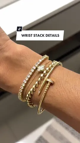 my dream #wriststack ✨ from top to bottom #tennisbracelet from #pavoijewelry you can buy it on #amazon  I wanted to see how I would feel with one before I invest in diamonds but I really like it, I never take it off | the 2nd one is the #sweetalhambra bracelet from #vancleefarpels I haven’t taken it off since I got it January 2023 | 3rd is the #sanmarcobracelet in 14k gold from #jaredjewelers it’s my newest bracelet (whoops just realized I forgot to close the clasp in this video) I love it soooo much though, it was on my wishlist for a long time | 4th is the small #justeuncloubracelet with diamonds from #cartier #goldbracelet #luxurybracelet #affordablejewelry #jewelrytiktok #jewelrybusiness 