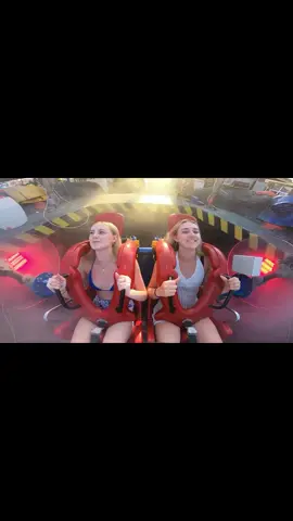 Slingshot Ride Duo #fypシ #foryou #whichone #fail #oops #slingshot #cutegirl