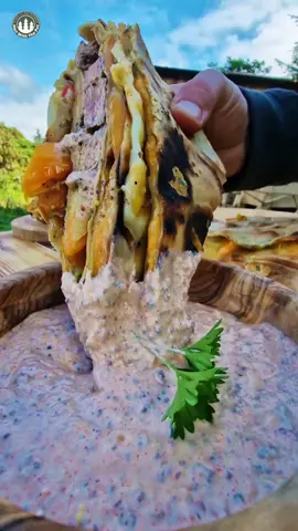 Mmm.. get your Buon Appetito Cooking Knife or all cooking essentials at buonappa d0t com! 🖤💯 #foodporn #asmr #fyp #foryou #nature #forest #cooking #food #fire #meat  Credit: menwiththepot