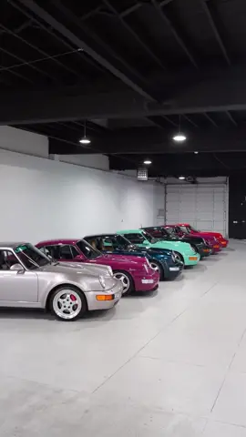 Introducing a stunning collection of 964s for sale 🌈 Which one are you taking? - Turbo 3.6 in Silver Rose Carrera 2 in Ruby Star Turbo 3.3 in Amazon Green Metallic Turbo 3.3 in Mint Green Carrera 4 in Forest Green Metallic Turbo 3.3 in Ruby Star RS America in Guards Red - - #porsche #turbo #porsche911 #porsche964turbo