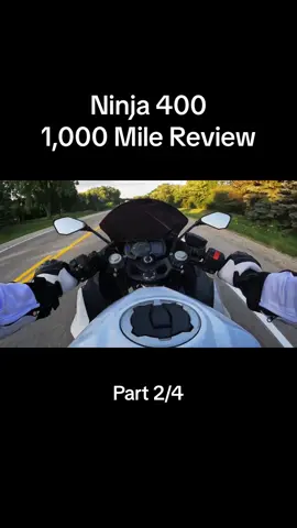 1,000 Mile Review | NINJA 400 Part 2/4. Subscribe to my YouTube, found in my bio! #ninja400 #motorcycle #sportbike #kawasaki #bike #review #fyp 
