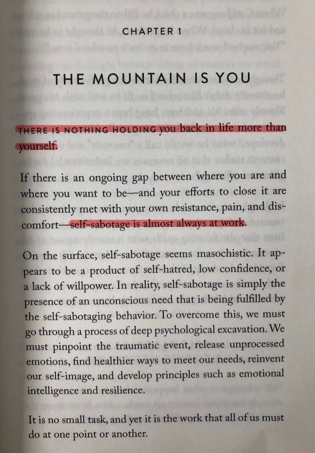 THE MOUNTAIN IS YOU  - favourite quotes 💌 “There is nothing holding you back in life more than yourself.” “You are going to have to decide that you love yourself too much to stop settling for less than what you really deserve.” “The greatest act of self-love is to no longer accept a life you are unhappy with. It is to be able to state the problem plainly and in a straightforward manner.” #themountainisyou #selfsabotage #briannawiest #bookquotes #book #SelfImprovement #growth 