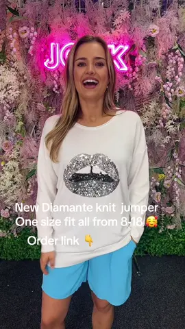 New Diamante knit jumper , one size fit all from size 8-18 , lots of amazing patterns and colors available 🤩#JCUKOUTLET #summervibes #summersale #fashiontiktok #holidayvibes #fyp #plussize #oversize #summeroutfit #knit #knitwear #jumper #knitjumper #diamante #diamanteoutfit #casual #casualtop #casuaoutfit #autumn #autumnoutfit 