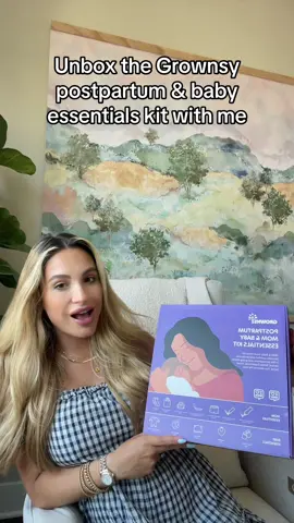 Unbox the postpartum kit with me! #postpartum #thirdtrimester #pregnancytiktok #pregnantmama 