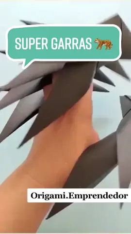 Garras de origami interactivas 🐅 #origamiemprendedor #arte #manualidades #origami #cursoonline #origamitutorial 