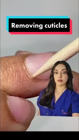 Removing the cuticles of the nails is not recommended & safe at all: 1. Protection: Cuticles act as a natural barrier, protecting the area where the nail meets the skin from infections and bacteria.They help seal the nail plate and prevent harmful substances from entering. 2. Infection risk: When cuticles are cut or removed, it creates an open entry point for bacteria, fungi, and viruses. This can lead to nail infections, such as paronychia or even more serious systemic infections. 3. Nail health: The cuticles play a role in nail health and function.They provide nutrients and moisture to the nail bed, promoting healthy nail growth and preventing dry, brittle nails. 4. Nail damage: Trimming or removing the cuticles can cause damage to the nail bed and the surrounding skin.It may lead to pain, redness, swelling, and even bleeding. Instead of removing the cuticles, it's better to take care of them by gently pushing them back with a cuticle pusher or using a moisturizing cuticle oil. Regular moisturization, proper cleaning, and protecting your nails can help maintain healthy cuticles and nails. #cuticle #cuticlecare #cuticleremoval #cuticleprep #removingcuticules #manicure #pedicure #nail #nails #nailcare #skincare #skincaremistakes #brittlenails #for #foryou #foryoupage #foryourpage #fyp 