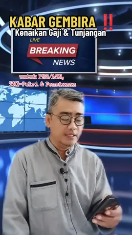 Untuk anda yang PNS/ASN, TNI-Polri dan pensiunan ada #KABARGEMBIRA bahwa akan ada kenaikan gaji dan tunjangan kinerja yang akan diumumkan dan disampaikan langsung oleh Presiden Jokowi pada penyampaian RUU APBN 2024 tanggal 16 Agustus 2023 mendatang.  #kenaikangajiPNS #kenaikantunjangankinerja #tukin #presidenjokowi #ruuapbn2024 #pns #asn #tnipolri #pensiunan #kenaikangaji 