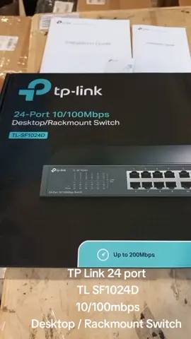 TP Link TL-SF1024D 24 port 10/100mbps Desktop Rackmount Switch #tlsf1024d  #tplink #tplinkindonesia #tplinkdesktopswitch #rackmountswitch #tplinksf1024d 