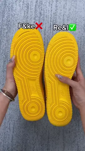 Real Vs Fake Yellow Off-White Nike Air Force 1 #sneakerhead #sneakers #viral