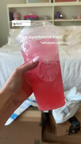Replying to @grace College apartment haul 💗 #newapartment #newapartmenthaul #futureapartment #futureapartmentshopping #apartmentdecor #amazonhaul #amazonhomedecor #amazonroomdecor #aestheticunboxing 