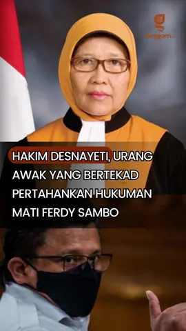 Dr. Desnayeti M, S.H., M.H. lahir 30 Desember 1954. Dia menjadi hakim agung kamar pidana MA setelah dilantik 11 Maret 2013. Desnayeti sebelumnya menjabat sebagai hakim tinggi di Pengadilan Tinggi Padang. Majelis hakim kasasi yang diketuai Desnayeti bersama anggota Hakim Agung Tama Ulinta dan Hakim Agung Yohanes Priyana memotong vonis bandar narkoba Heri Fadli dari 17 tahun penjara menjadi 14 tahun penjara pada 7 Agustus 2023. Bersama Gazalba Saleh dan Yohanes Priyana, Desnayeti mengubah hukuman Tinus menjadi hukuman mati pada 27 September 2022. Desnayeti bersama Suhadi menjatuhkan hukuman mati kepada Zuraida Hanum karen membunuh suaminya, hakim Pengadilan Negeri (PN) Medan, Jamaluddin. Dia juga menjatuhkan hukuman mati kepada mantan anggota Brimob bernama Kusdarmanto yang menembak mati tiga pengawal mobil uang pada 2009 di Magelang, Jawa Tengah. Sebelum jadi hakim agung, Desnayeti pernah dihukum disiplin oleh Mahkamah Agung (MA) saat bertugas sebagai hakim tinggi di Pengadilan Tinggi (PT) Pontianak. Saat mengikuti seleksi hakim agung, Desna menegaskan tekadnya untuk mempertahankan hukuman mati. “Saya dilaporkan karena saya mengabulkan pinjam pakai kapal karena dalam pinjam pakai itu kapal perikanan diperbolehkan. Jadi saya sesuai aturan,” bela Desna dalam uji fit and proper test yang digelar Komisi III DPR di kompleks DPR, Jakarta pada 14 Januari 2013. Perempuan cerdas ini menjadi calon pertama dari 24 calon yang diuji kelayakannya oleh DPR. Setelah itu mengantre 23 calon lainnya. Dalam wawancara tersebut, dia menyatakan akan mempertahankan hukuman mati di Indonesia. “Saya mempertahankan hukuman mati untuk kejahatan pengedar narkoba misalnya,” kata Desna. Lulusan Universitas Jayabaya ini mengaku sepanjang kariernya menjadi hakim, dia pernah melakukan upaya memvonis hukuman mati kepada terdakwa kejahatan narkoba. “Sebagai hakim saya sudah dua kali menjatuhkan hukuman mati walaupun akhirnya diubah,” ujar Desnayeti. Desna mengemukakan bahwa hukuman mati perlu diputuskan setelah ada pertimbangan jeli berdasar fakta persidangan. Hukuman mati tidak boleh diputuskan dengan gampang dan gegabah. #hakimdesnayati #hakimyqngtolakkasasisambo #hakimyangpertahankanhukumanmatisambo 