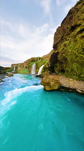 Just through the waterfall 💦😂  How can there be so many waterfalls in Iceland? 😅 They are really good drone washing stations though 😌 #Iceland #fpv #drone #travel #waterfall #outdoor