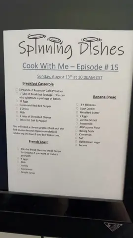Cook With Me Sunday, August 13th 10:00am CST! #cookwithme #fromscratch #spinningdishes #fyp #itsdelicious 