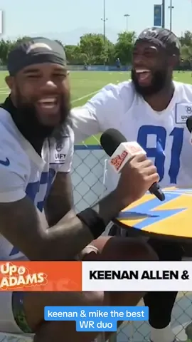these two are sooo unserious 😭 #keenanallen #mikewilliams #kayadams #fanduel #lachargers #nfl 